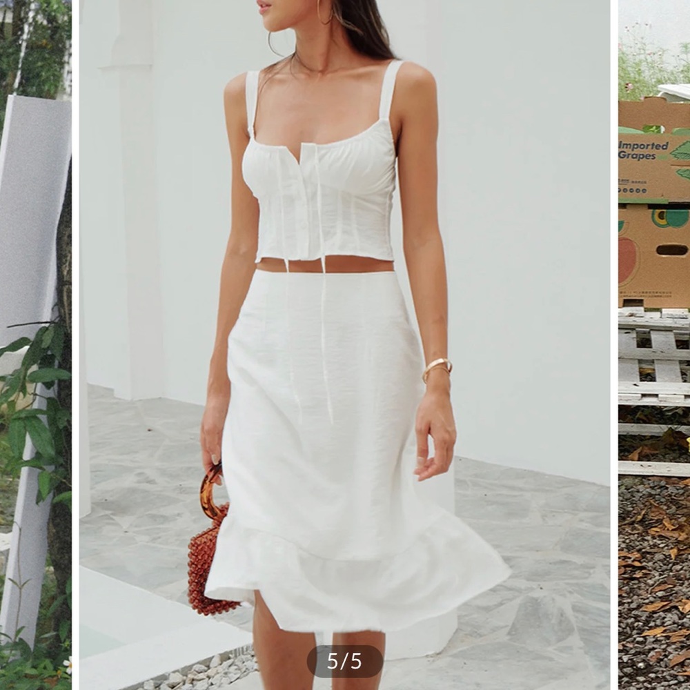 Commense Cowgirl Aesthetics Corset Two Piece Skirt Set